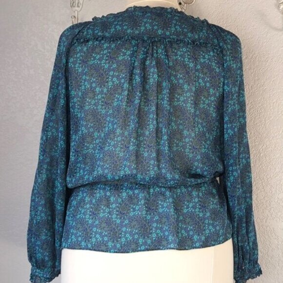 🌷Joie Plus Size 4X  Silk Paisley Print Blouse - Picture 3 of 7
